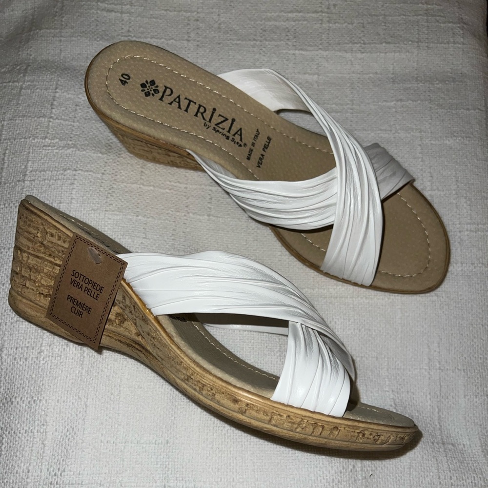 Spring Step: Cork & Leather Wedge Sandals